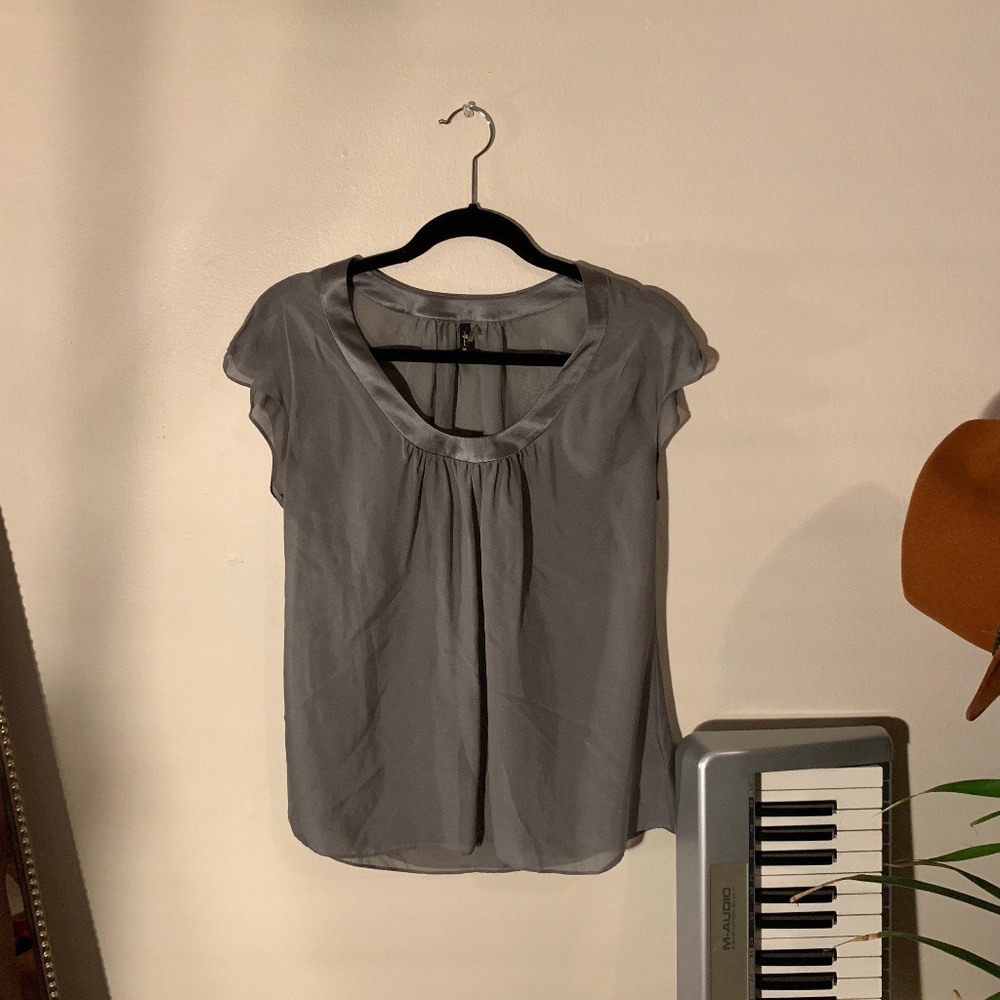Gray 7 for All Mankind Silk Sheer Shirt (medium)